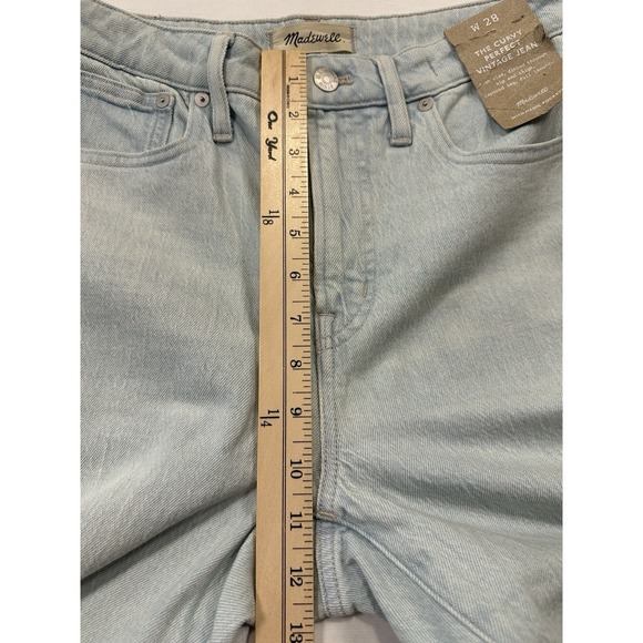 Madewell The Curvy Perfect Vintage Jeans Women's Sz W28 New With Tags Light Wash - Picture 13 of 16